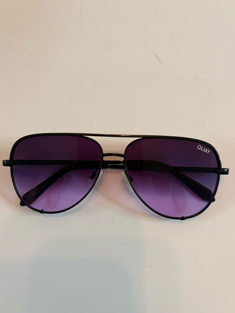 Quay Australia High Key Wire Frame Aviator Sunglasses